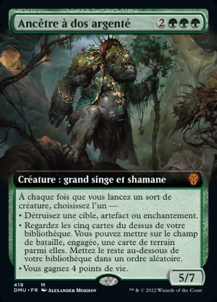 Ancêtre à dos argenté, carte Magic DMU 418 — extension Dominaria Uni