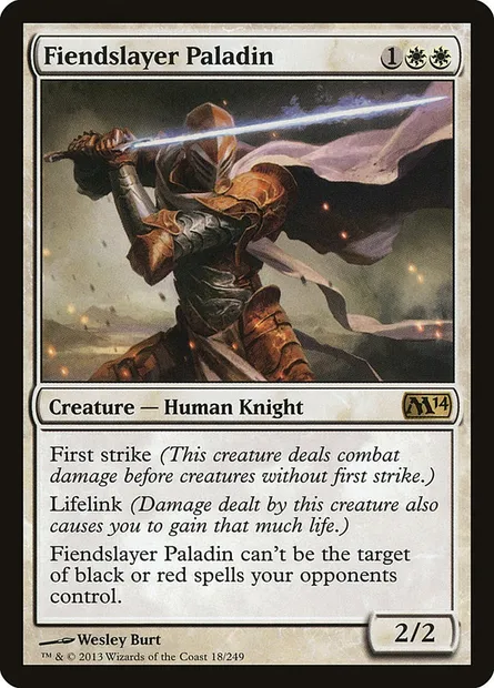 Fiendslayer Paladin, Magic card M14 18 — Magic 2014 set