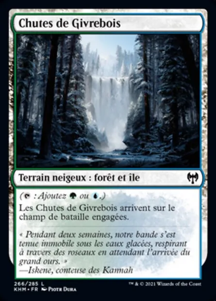 Chutes de Givrebois, carte Magic KHM 266 — extension Kaldheim