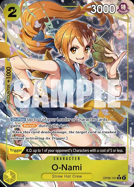 O-Nami, One Piece card OP06-101 — WINGS OF THE CAPTAIN set