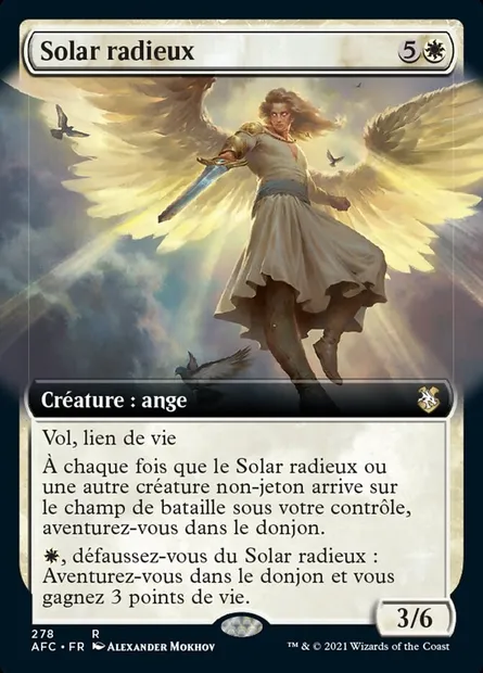 Solar radieux, carte Magic AFC 278 — extension Forgotten Realms Commander