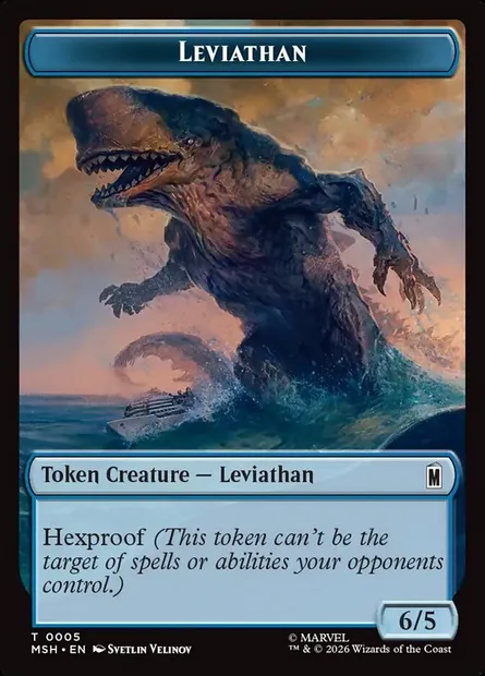 Léviathan, carte Magic TMSH 5 — extension Marvel Super Heroes Tokens