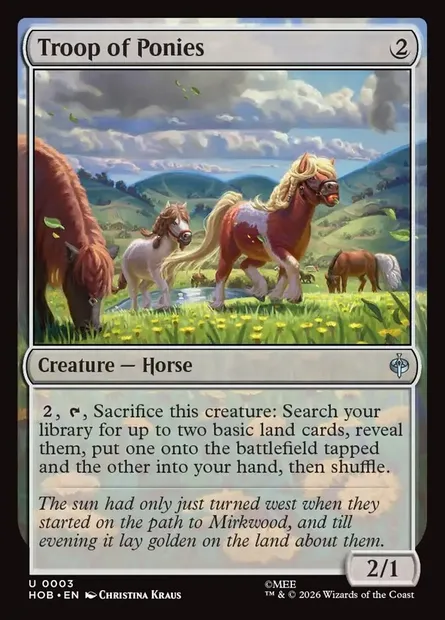 Troop of Ponies, Magic card HOB 3 — The Hobbit set