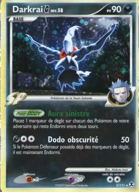 Darkrai G Niv. 58, carte Pokémon RR 3 — extension Rivaux Émergeants