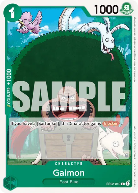 Gaimon, One Piece card EB02-012 — Anime 25th Collection set