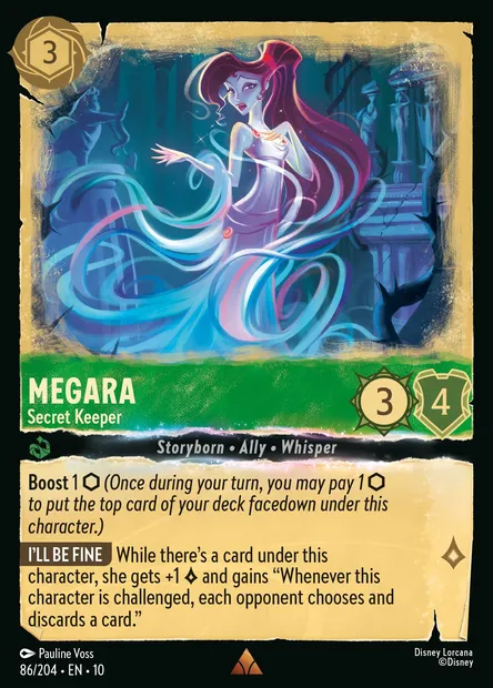 Megara - Secret Keeper, Disney Lorcana card CH10-086 — Whispers in the Well set