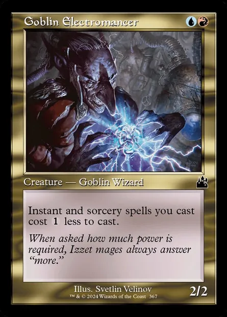 Goblin Electromancer, Magic card RVR 367 — Ravnica Remastered set