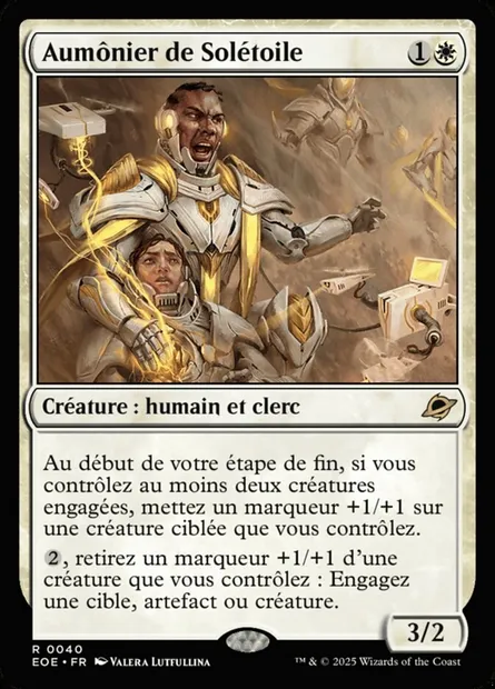 Aumônier de Solétoile, carte Magic EOE 40 — extension Edge of Eternities