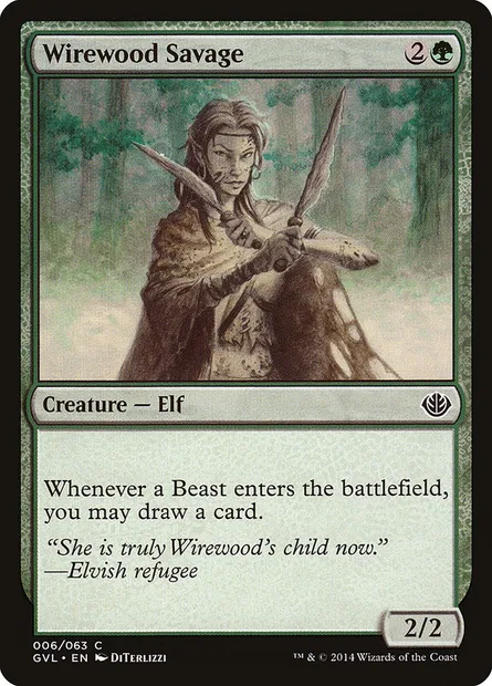 Wirewood Savage, Magic card GVL 6 — Duel Decks Anthology: Garruk vs. Liliana set