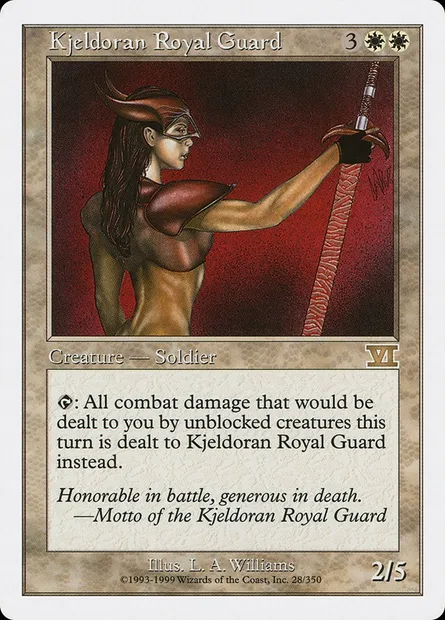 Garde royale du Kjeldor, carte Magic 6ED 28 — extension Classic Sixth Edition