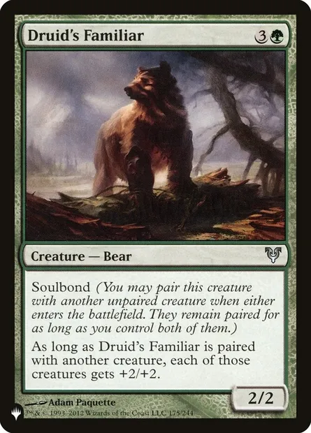 Druid's Familiar, Magic card PLST AVR-175 — The List set