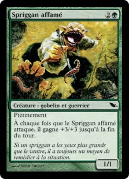 Spriggan affamé, carte Magic SHM 120 — extension Sombrelande