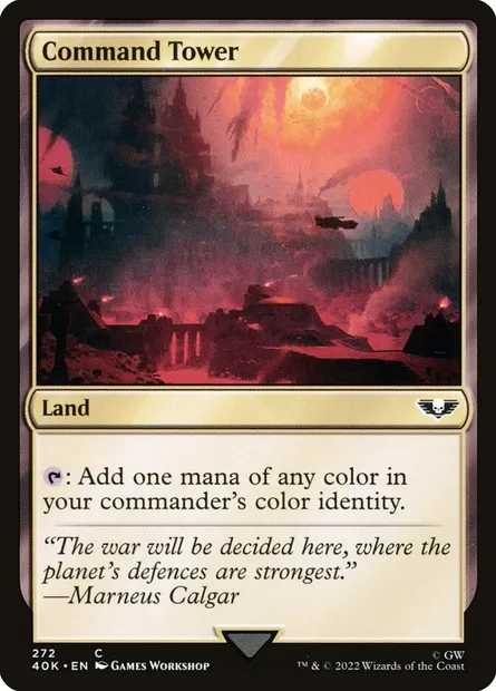 Command Tower, Magic card 40K 272 — Warhammer 40,000 Commander set