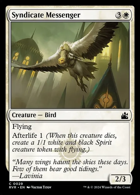 Syndicate Messenger, Magic card RVR 29 — Ravnica Remastered set
