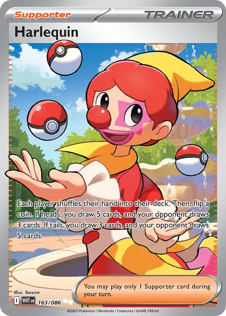 Harlequin, Pokémon card WHT 163 — White Flare set