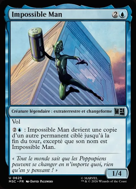 Impossible Man, carte Magic MSC 625 — extension Marvel Super Heroes Commander