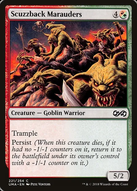 Scuzzback Marauders, Magic card UMA 221 — Ultimate Masters set