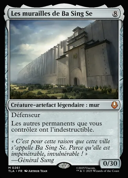 Les murailles de Ba Sing Se, carte Magic TLA 261 — extension Avatar: The Last Airbender