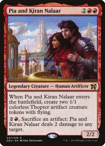Pia et Kiran Nalaàr, carte Magic DDU 47 — extension Duel Decks: Elves vs. Inventors