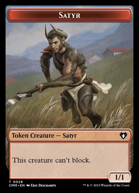Satyr, carte Magic TCMM 29 — extension Commander Masters Tokens