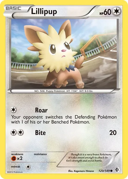 Lillipup, Pokémon card BCR 120 — Boundaries Crossed set