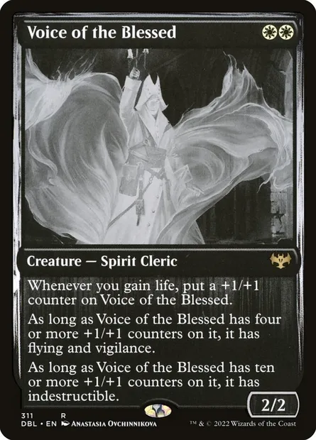 Voix des bénis, carte Magic DBL 311 — extension Innistrad : Double Programme