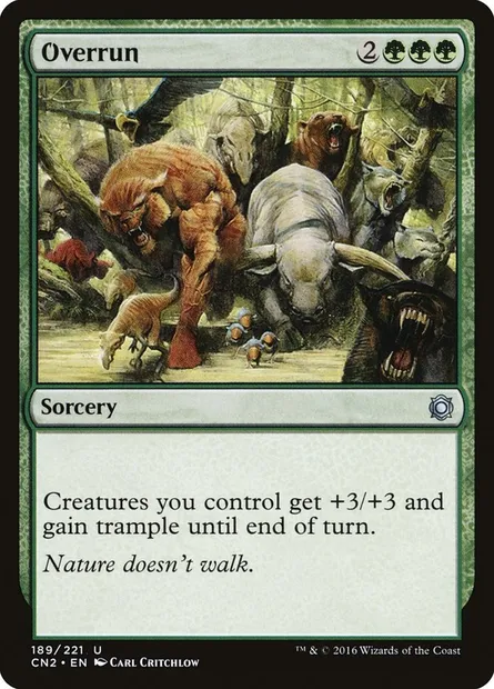 Overrun, Magic card CN2 189 — Conspiracy: Take the Crown set