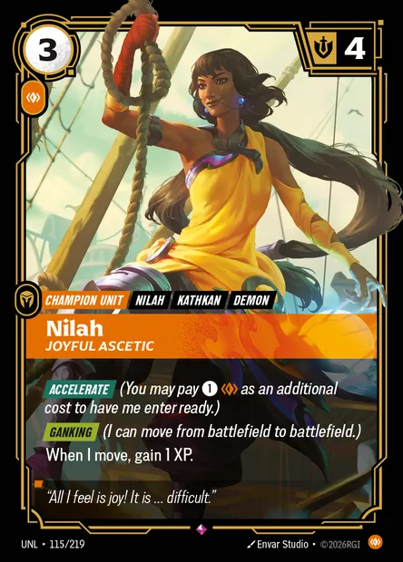 Nilah, carte Riftbound UNL 115 — extension Unleashed