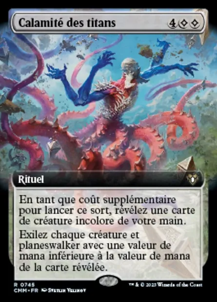 Calamité des titans, carte Magic CMM 745 — extension Commander Masters