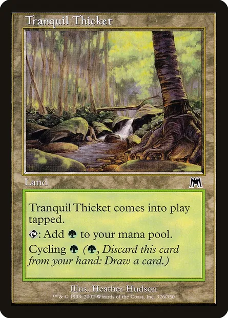 Tranquil Thicket, Magic card ONS 326 — Onslaught set