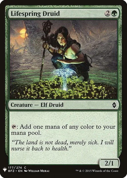 Lifespring Druid, Magic card PLST BFZ-177 — The List set
