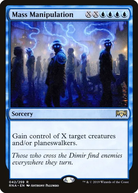 Mass Manipulation, Magic card RNA 42 — Ravnica Allegiance set