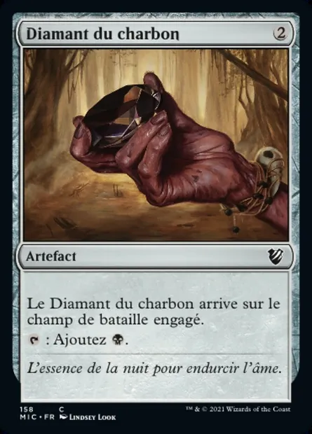 Diamant du charbon, carte Magic MIC 158 — extension Midnight Hunt Commander