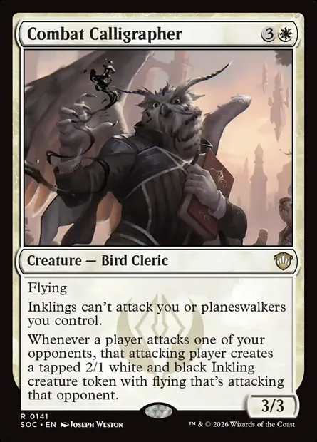 Combat Calligrapher, Magic card SOC 141 — Secrets of Strixhaven Commander set