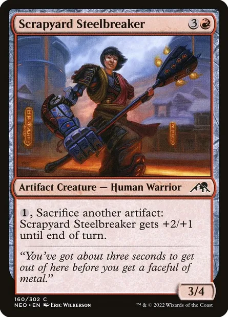 Scrapyard Steelbreaker, Magic card NEO 160 — Kamigawa: Neon Dynasty set
