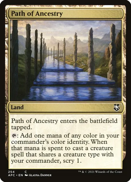 Path of Ancestry, Magic card AFC 254 — Forgotten Realms Commander set