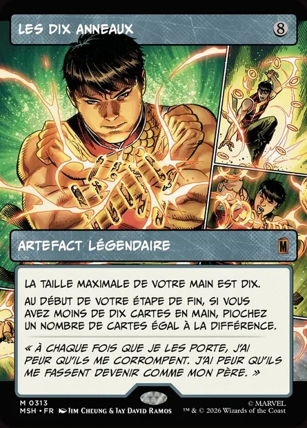 Les Dix Anneaux, carte Magic MSH 313 — extension Marvel Super Heroes