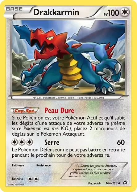 Drakkarmin, carte Pokémon LTR 106 — extension Legendary Treasures