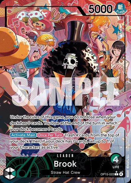 Brook, One Piece card OP15-022 — ADVENTURE ON KAMI’S ISLAND set