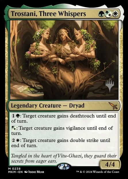 Trostani, Three Whispers, Magic card PMKM 238p — Murders at Karlov Manor Promos set