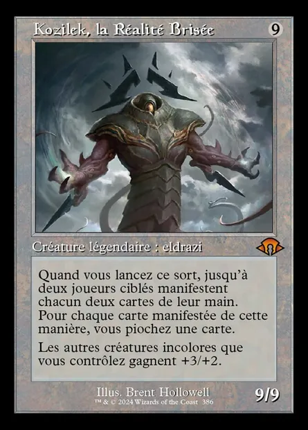Kozilek, la Réalité Brisée, carte Magic MH3 386 — extension Modern Horizons 3
