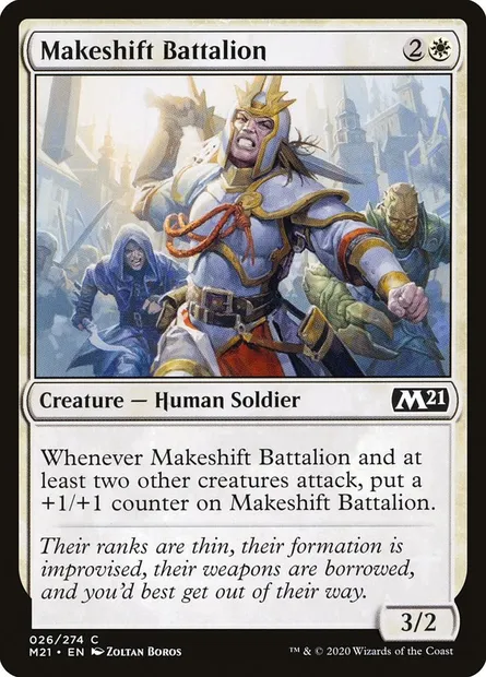 Makeshift Battalion, Magic card M21 26 — Core Set 2021 set