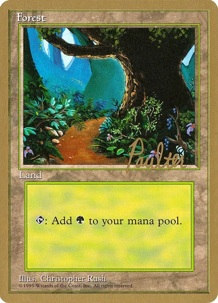 Forest, Magic card PTC pp376 — Pro Tour Collector Set set