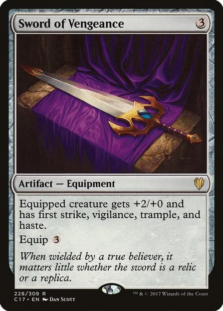 Sword of Vengeance, Magic card C17 228 — Commander 2017 set