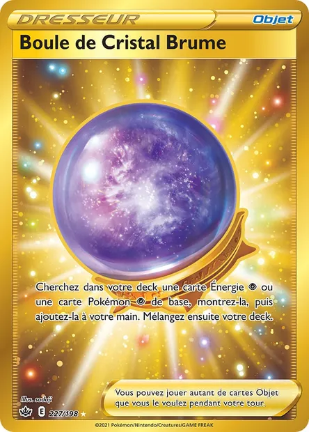 Boule de Cristal Brume, carte Pokémon CRE 227 — extension Règne de Glace