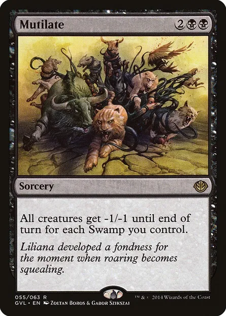 Mutilate, Magic card GVL 55 — Duel Decks Anthology: Garruk vs. Liliana set