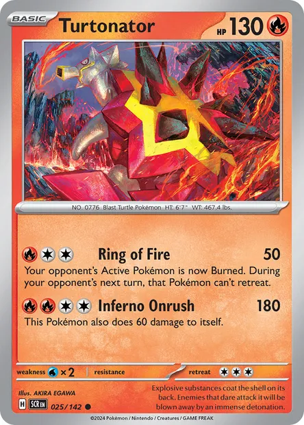 Turtonator, Pokémon card SCR 025 — Stellar Crown set
