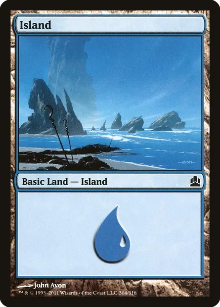 Island, Magic card CMD 304 — Commander 2011 set
