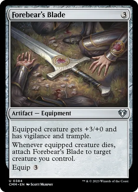 Forebear's Blade, Magic card CMM 384 — Commander Masters set