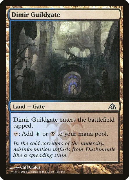 Dimir Guildgate, Magic card DGM 148 — Dragon's Maze set
